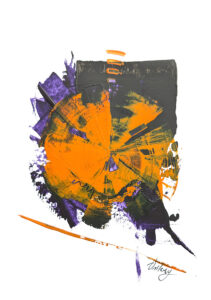 Modernes Acrylbild kaufen – Abstraktes Kunstwerk in Spachteltechnik orange