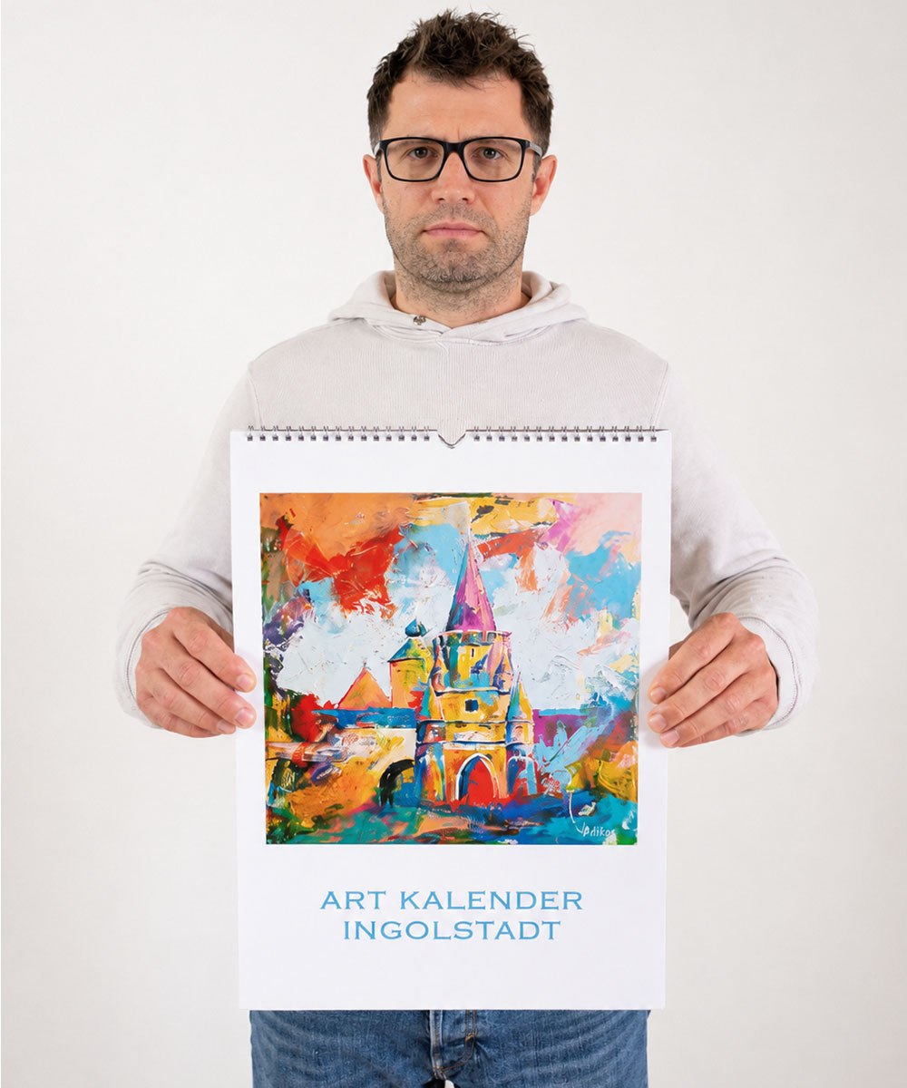Ingolstadt Kunst Kalender – 12 Motive | Acrylgemälde | DIN A3 | Immerwährend – Bild 2