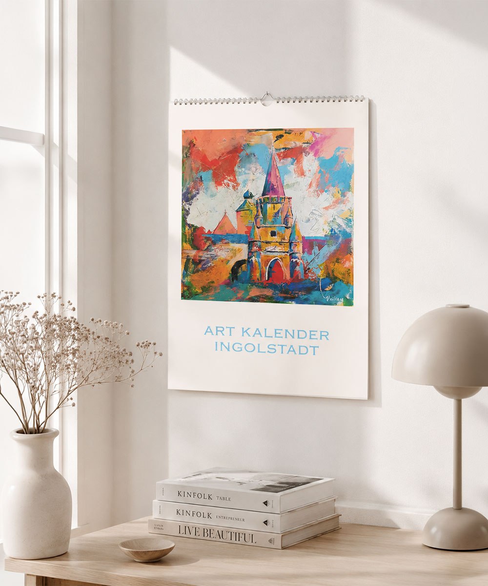 Ingolstadt Kunst Kalender – 12 Acrylmotive von Unikay Art, DIN A3
