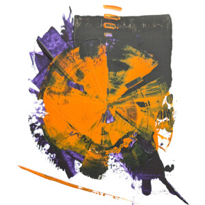Modernes Acrylbild kaufen – Abstraktes Kunstwerk in Spachteltechnik orange